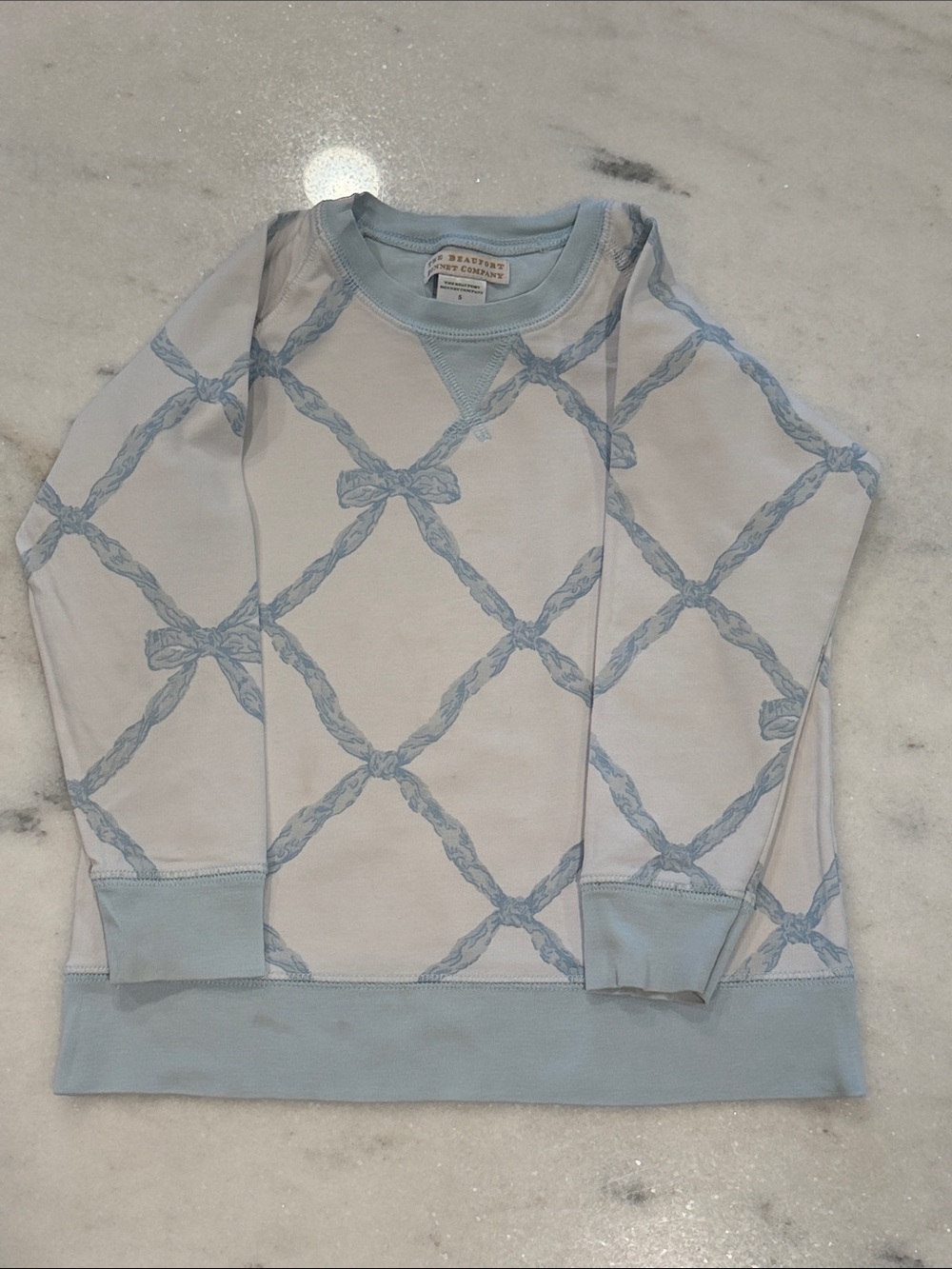 TBBC Cassidy Comfy Crewneck - Blue Bows